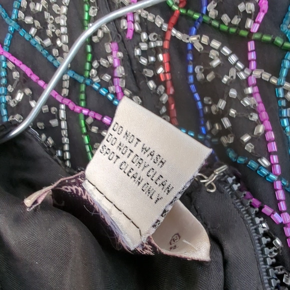 Lawrence Kazar of Paris Stunning Beaded  Blouse Top Zipper Neckline Multi Color - Picture 7 of 9